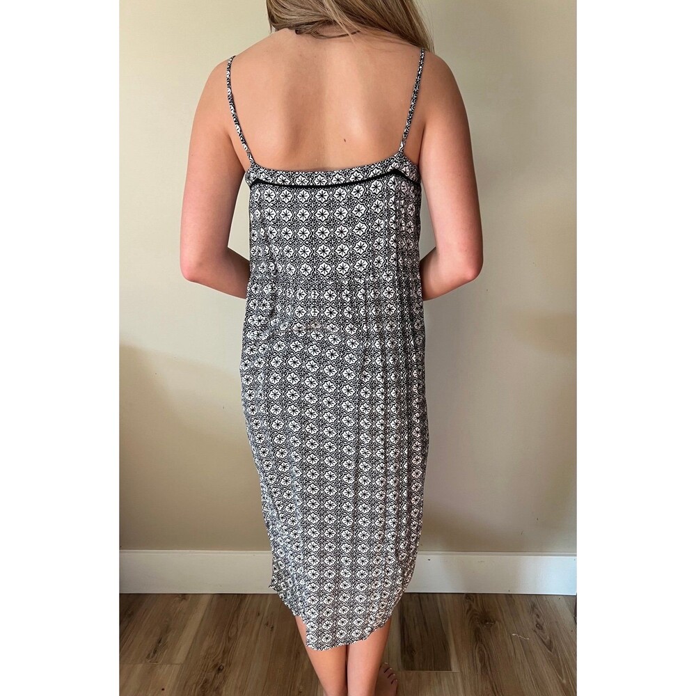 Y2K Vintage Ladies Black White Lightweight Halter Dress by H&M Divided sz 10 - Picture 4 of 5